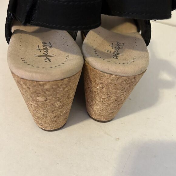 Clarks Collection Shoes Womens Size 11 Wedge Sandals Cork Heel Ultimate Comfort - Picture 7 of 12